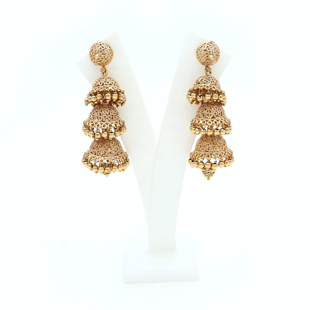 Royal Layered Jhumka Earrings