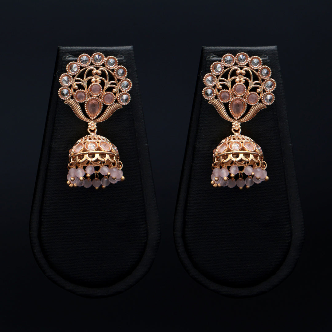 Pastel Pink Kundan Jhumka