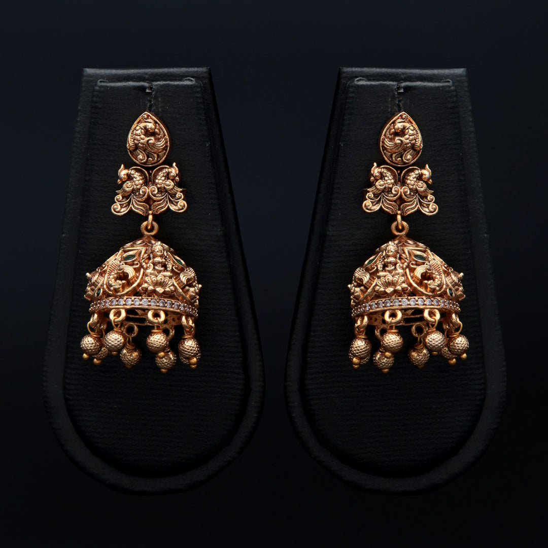 Temple Heritage Gold Jhumka