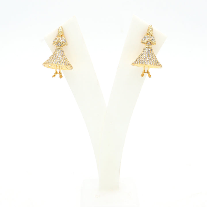 Classic CZ Dome Jhumka Earrings