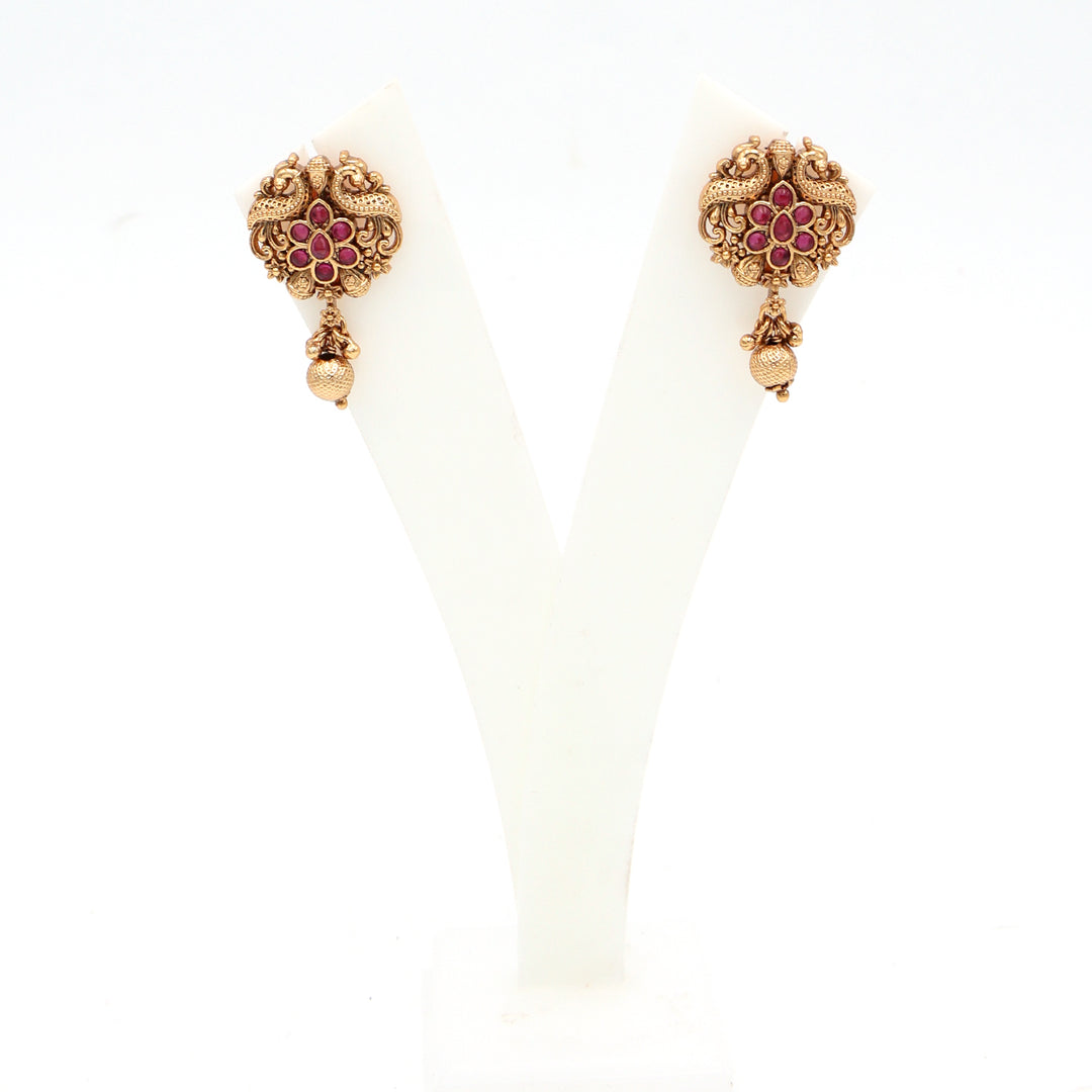 Royal Floral Antique Stud Earrings