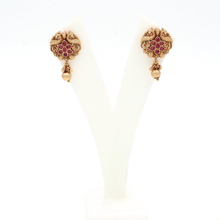 Royal Floral Antique Stud Earrings