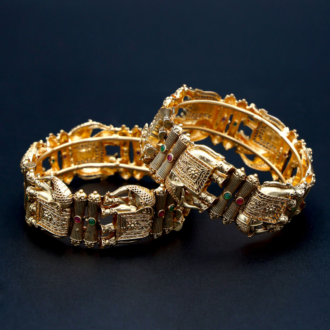 Antique Gold Temple Kada Set