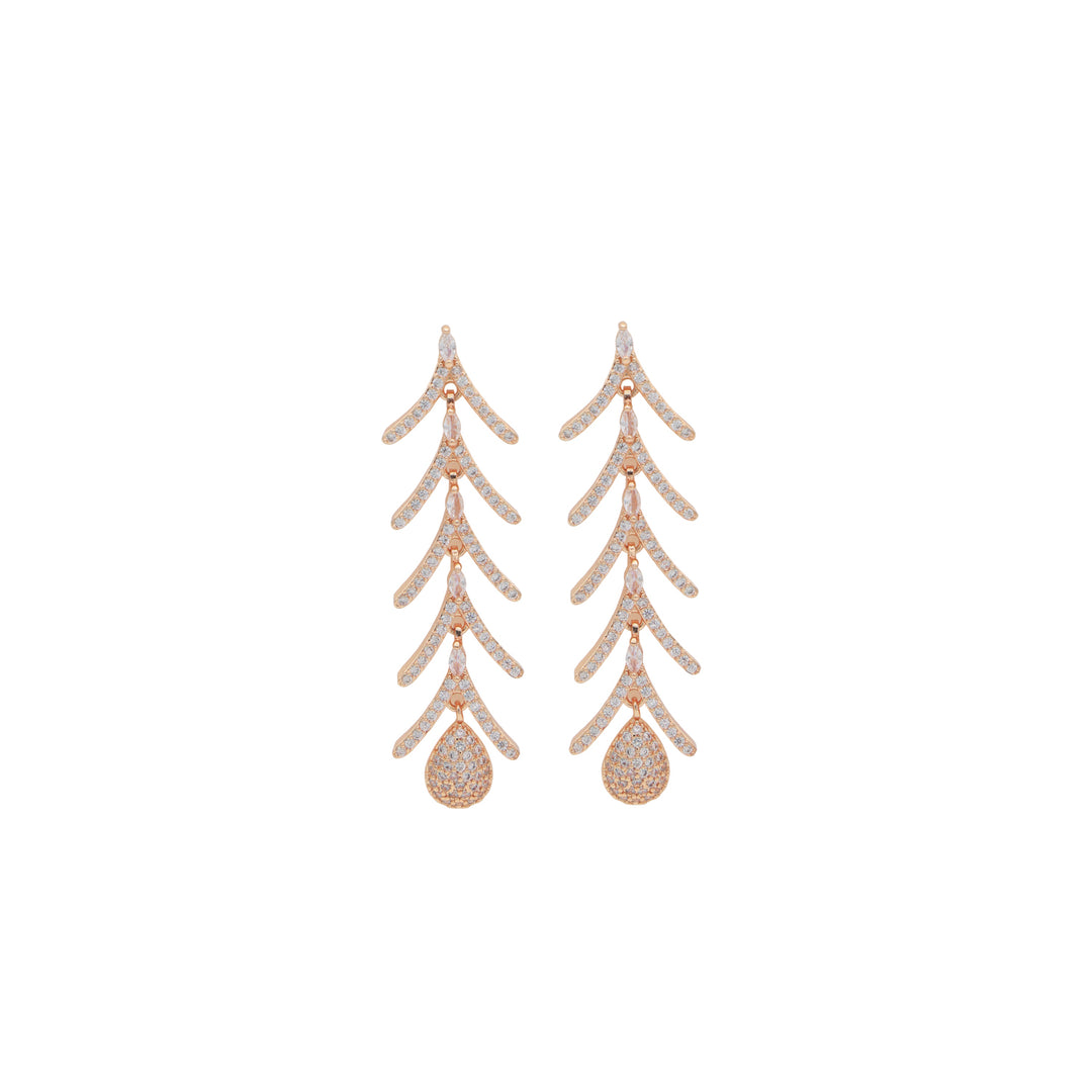 Fern Radiance CZ Necklace & Earrings Set