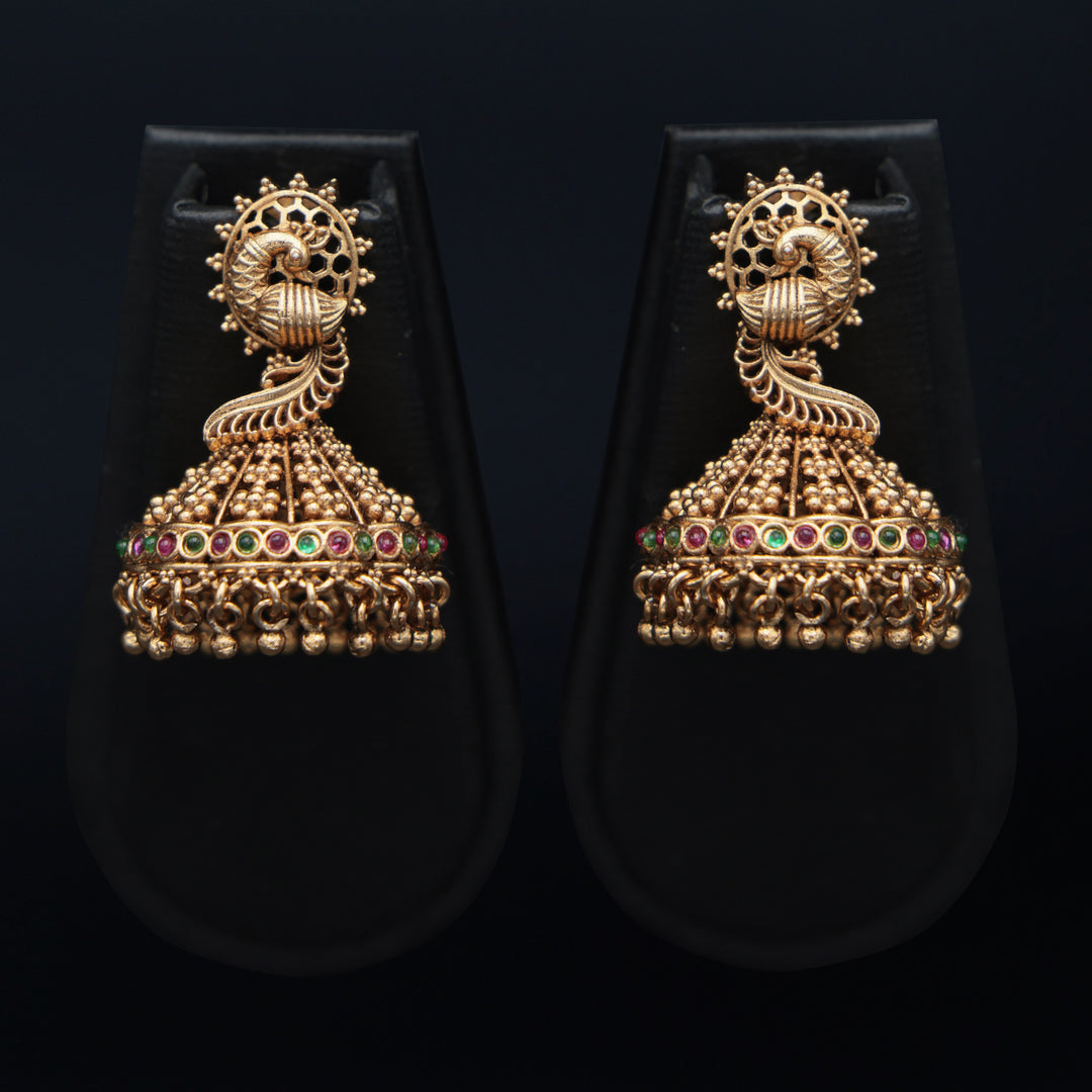 Classic Peacock Jhumka Earrings