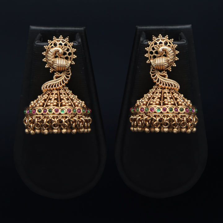 Classic Peacock Jhumka Earrings
