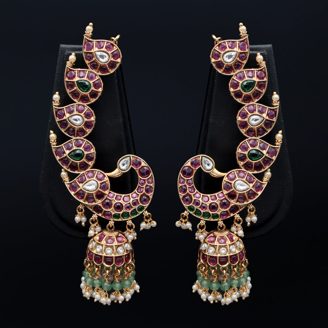 Royal Ruby Polki Ear Cuff Jhumka
