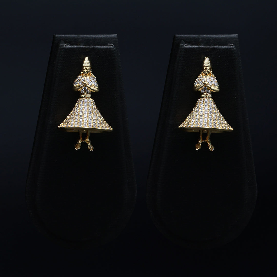 Classic CZ Dome Jhumka Earrings