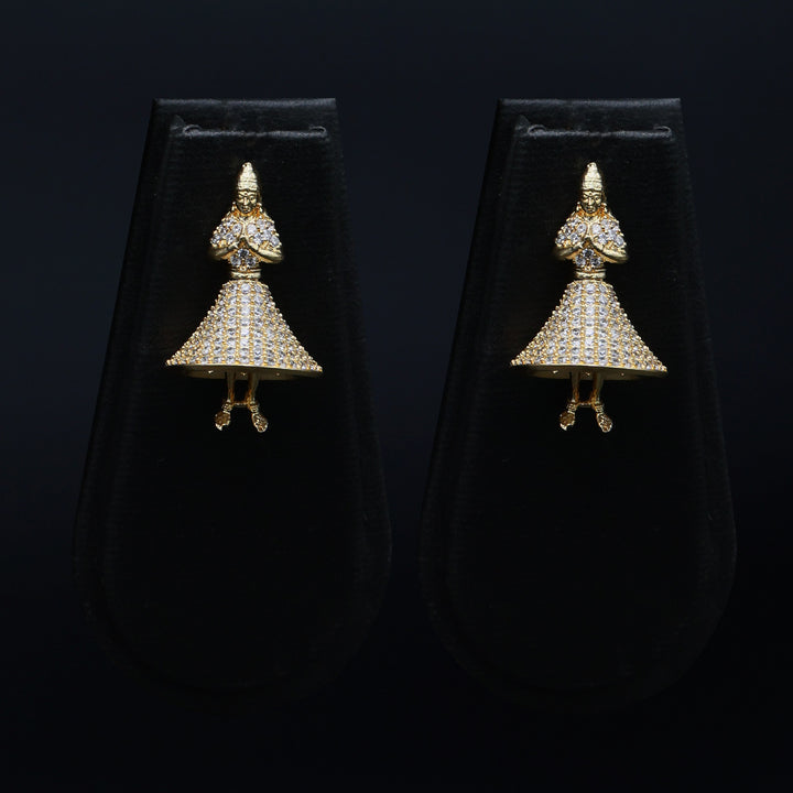 Classic CZ Dome Jhumka Earrings