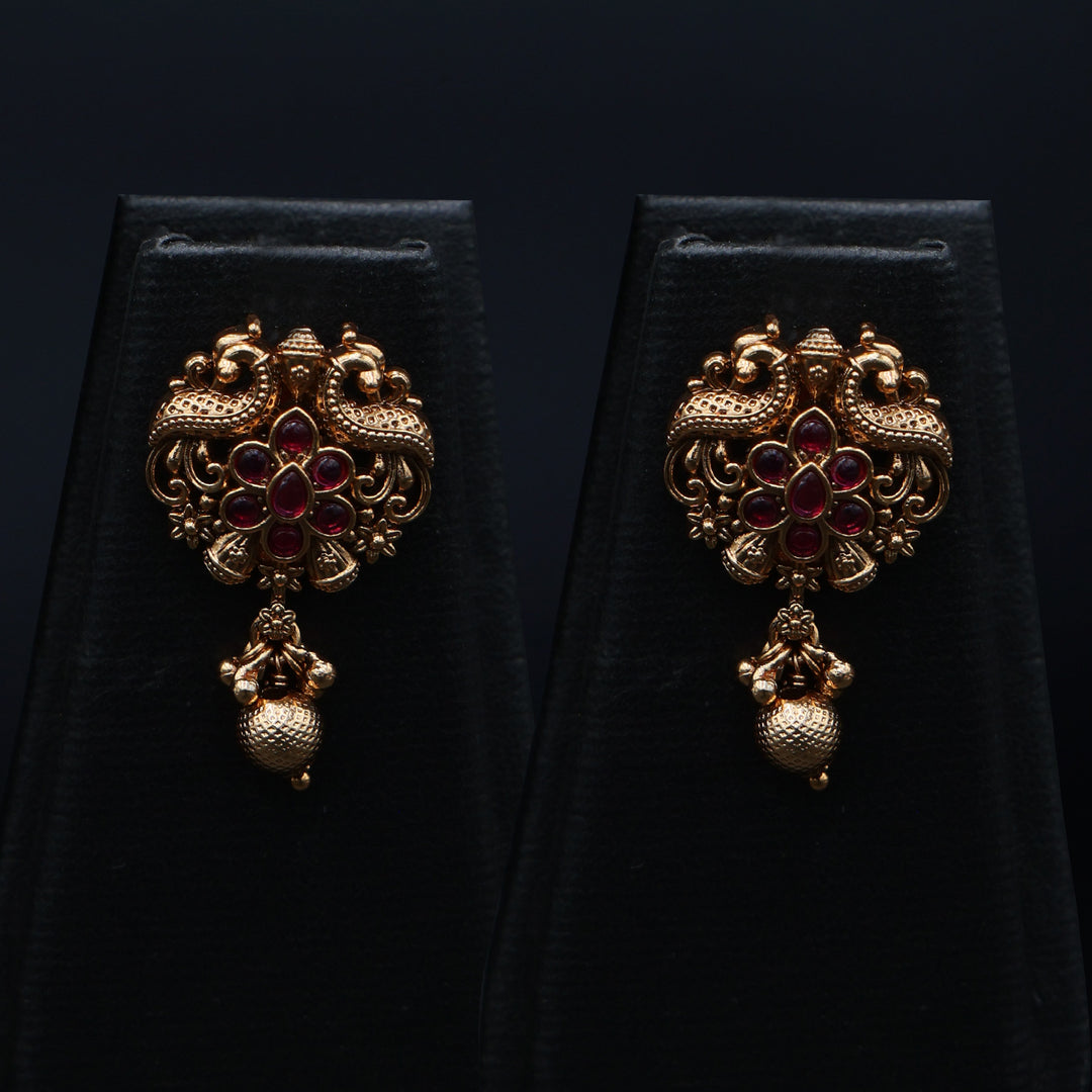 Royal Floral Antique Stud Earrings
