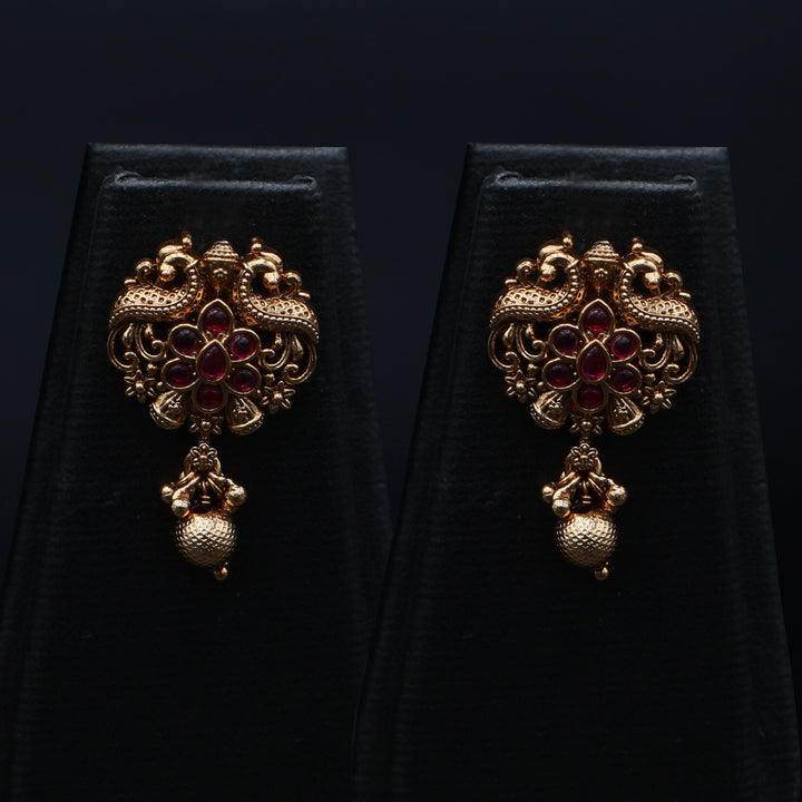 Royal Floral Antique Stud Earrings